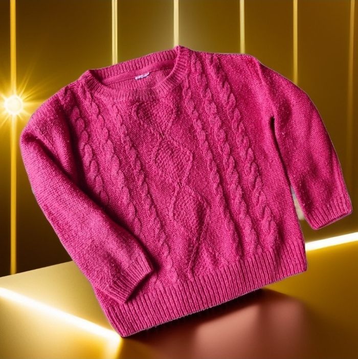 Très beau pull multi-torsades