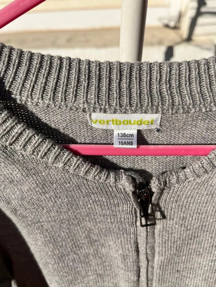 Gilet zippé gris verbaudet 10 ans - photo numéro 4
