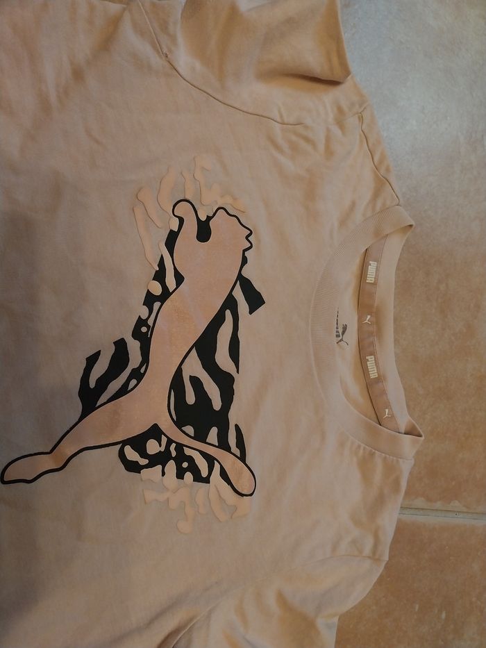 Tshirt puma rose 10 ans - photo numéro 3