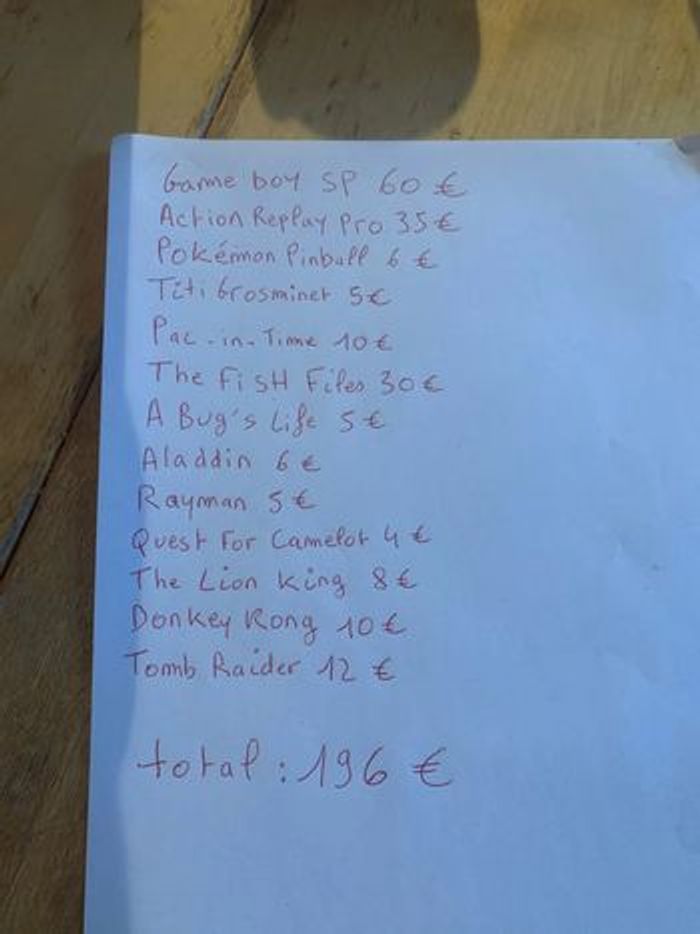 Game Boy SP + jeux Game Boy colors - photo numéro 8