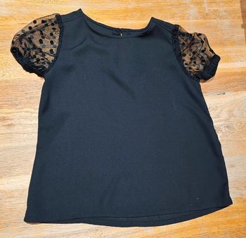 Tee-shirt habillé noir 8 ans