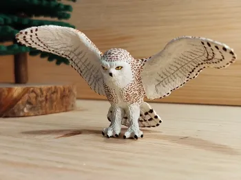 PAPO chouette blanche volante Figurine animal de la forêt