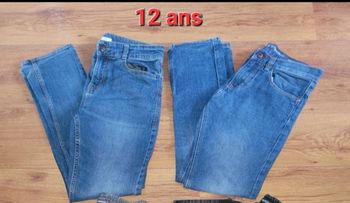 2 jeans taille 12 ans et 12ans+
