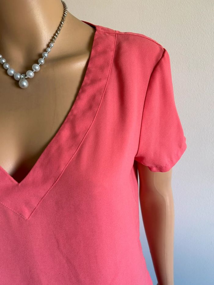 Blouse rose à manches courtes Vila taille S jamais portée - photo numéro 6