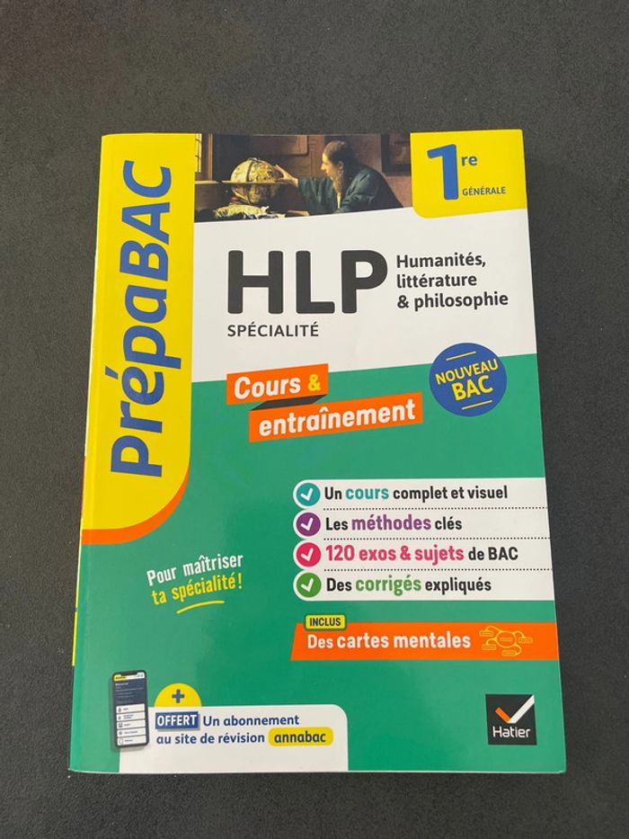 Prépa bac 1 ère HLP humanités littérature philosophie spécialité