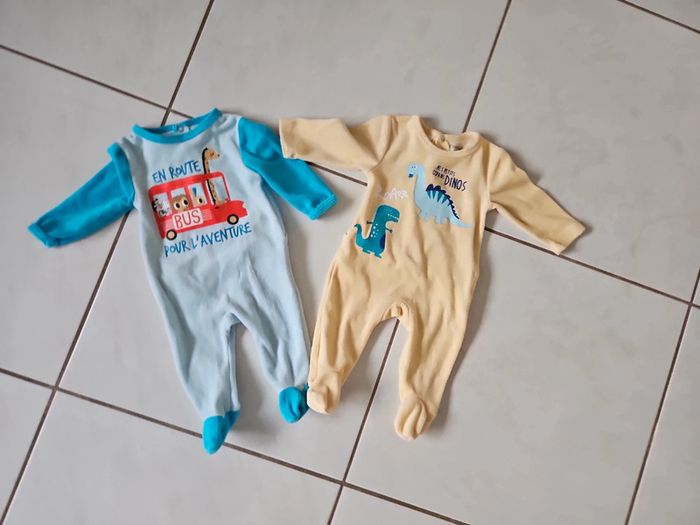 Lot de 2 pyjamas garçon 3 mois BBG - photo numéro 2