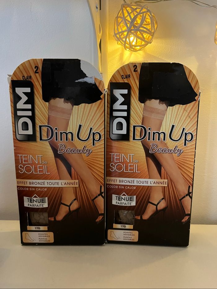 Lot 2 paires de bas Dim Up beauty teint de soleil clair T2 neufs 🩰