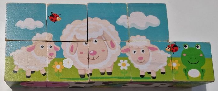 Puzzles cubes en bois - 9 pièces - photo numéro 4