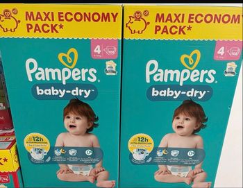 Pampers Baby-Dry Taille 4 – XXL Pack 108 couches neuves
