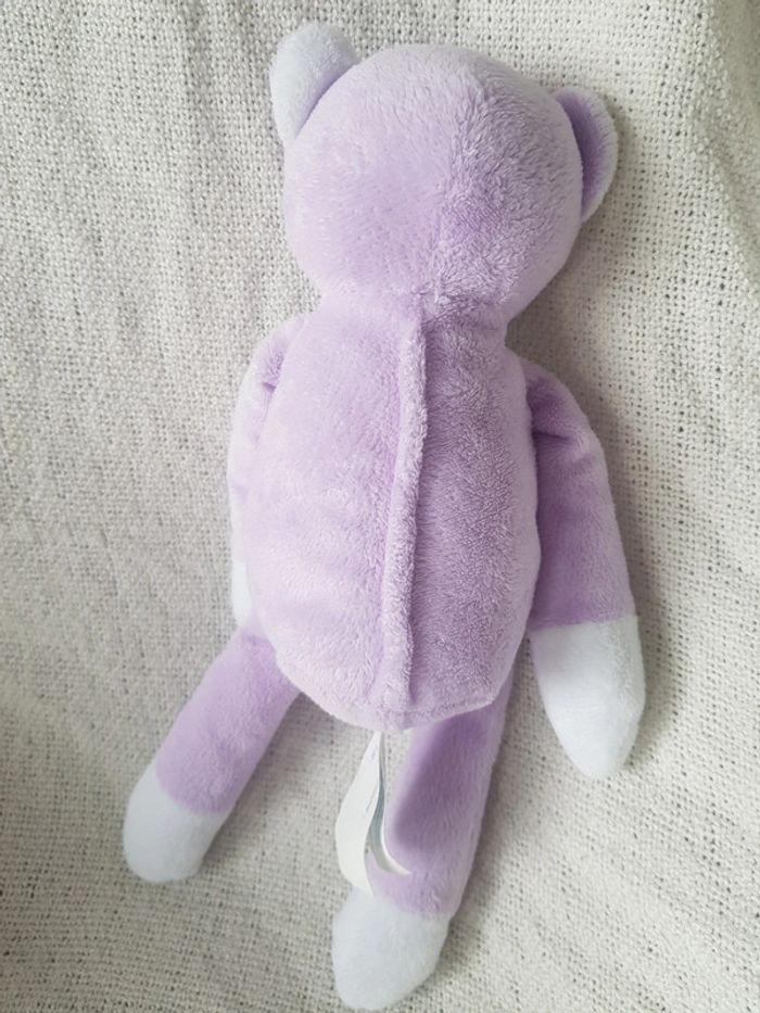 Peluche  ourson mauve MUSTI - photo numéro 4