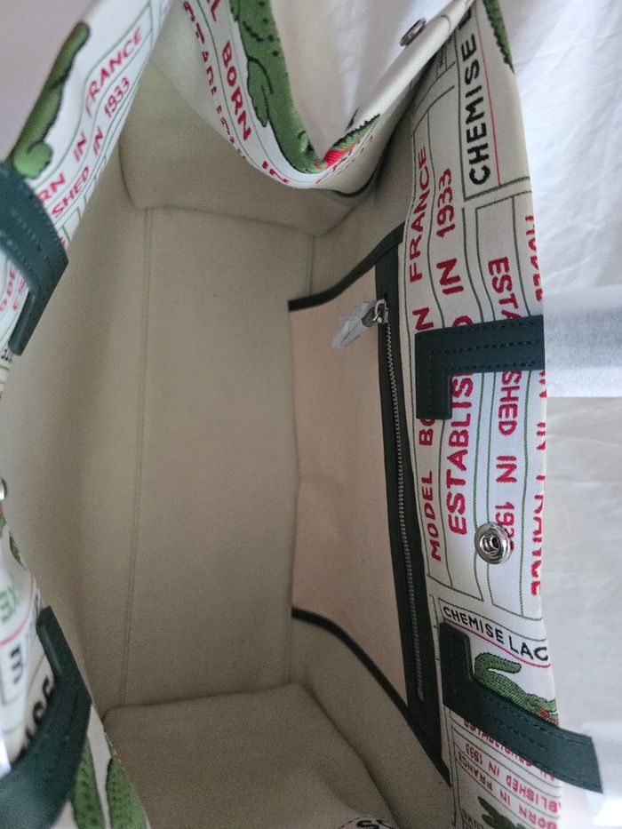 Grand Sac lacoste cabas Héritage Jacquard original neuf - photo numéro 6