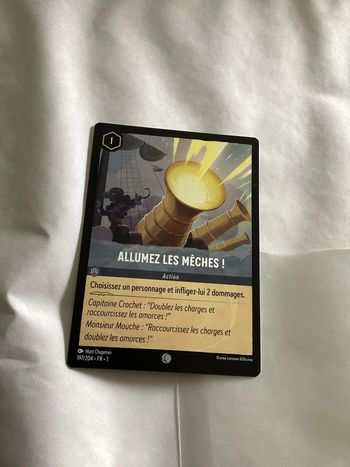 carte disney lorcana FR allumez les mêches action 197/204.FR.1  Non foil première édition
