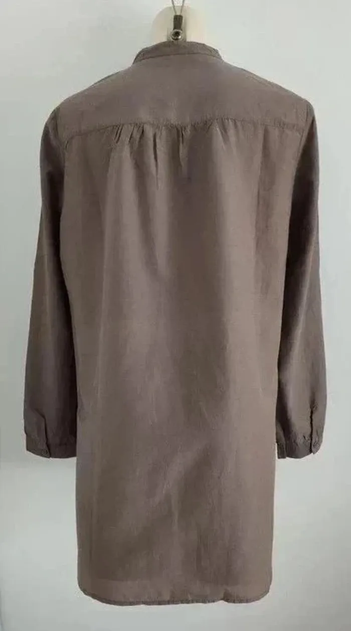 Blouse en soie et coton manches longues - Etam - taille 40 - photo numéro 2