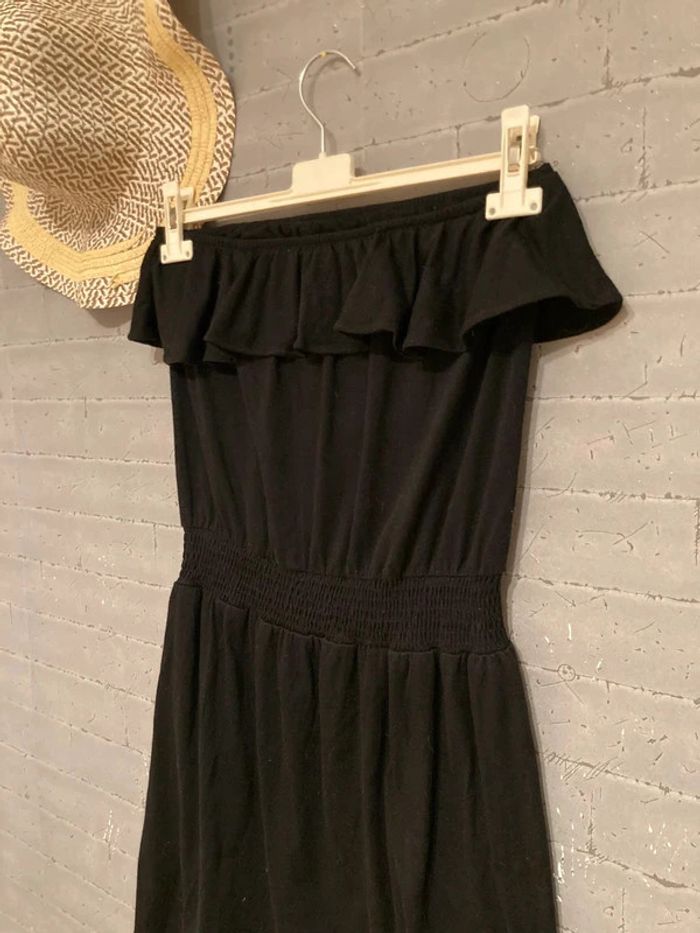 Robe noire décontractée bustier sans bretelle - photo numéro 3