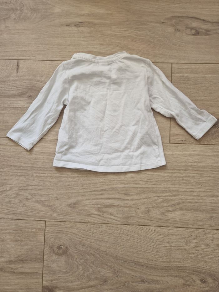 T-shirt bébé manches longues avec renne 6 mois - photo numéro 5