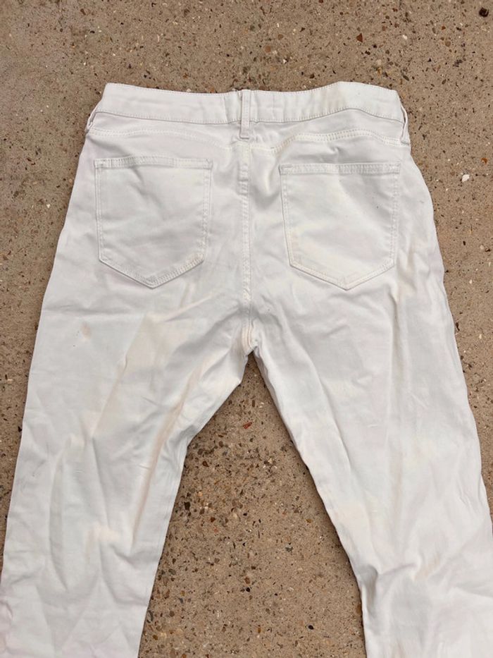 Jean blanc Zara taille 40 - photo numéro 4