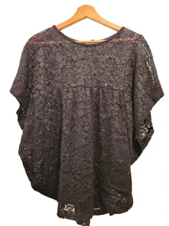 🌟Top papillon transparent - 36/S - Noir - NEUF