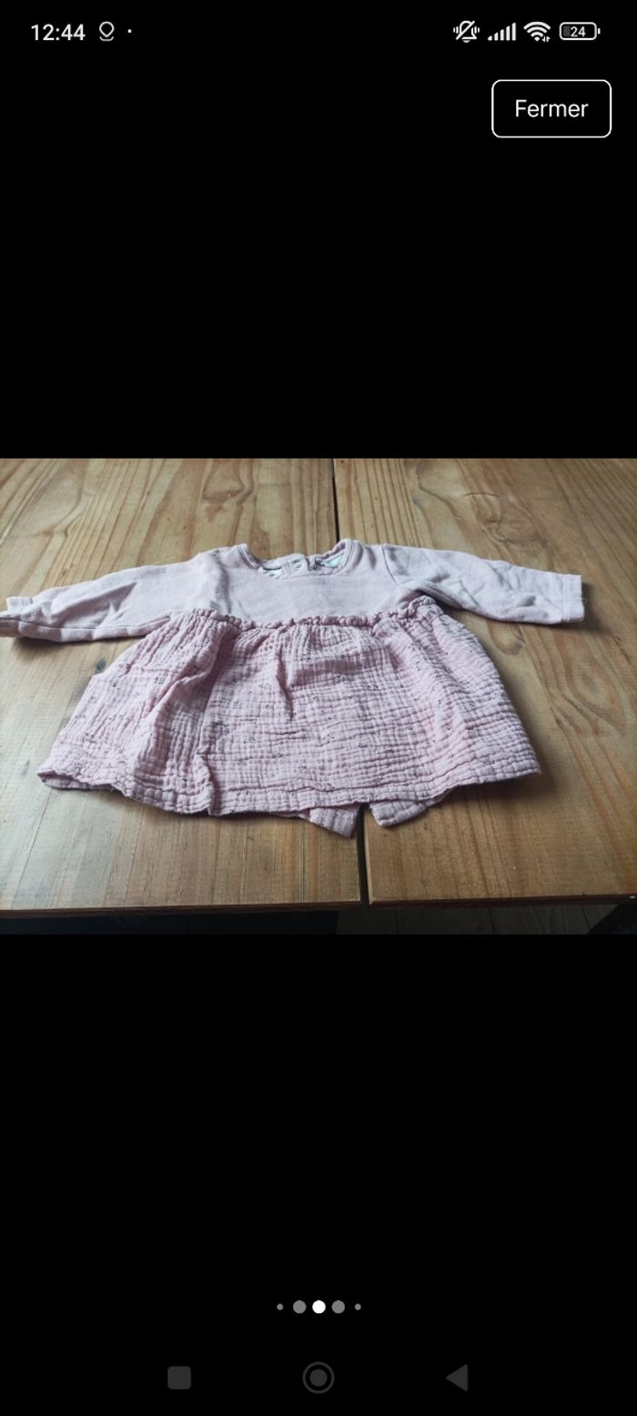 Robe salopette est combi short bébé fille - photo numéro 5