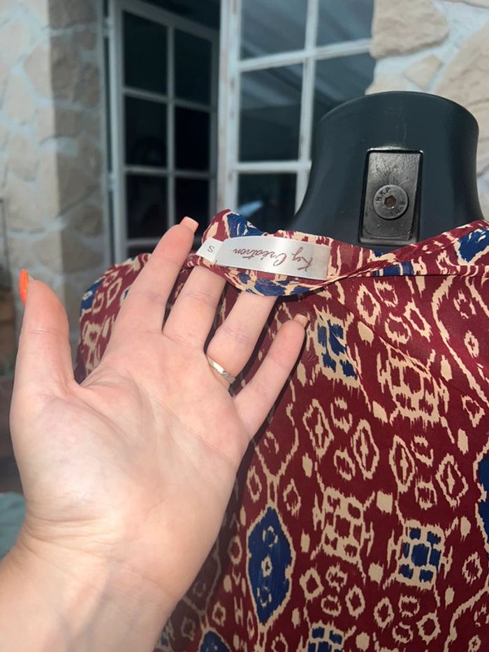 Ky création taille S M 36 38 blouse légère et fluide en voilage transparent femme - photo numéro 5