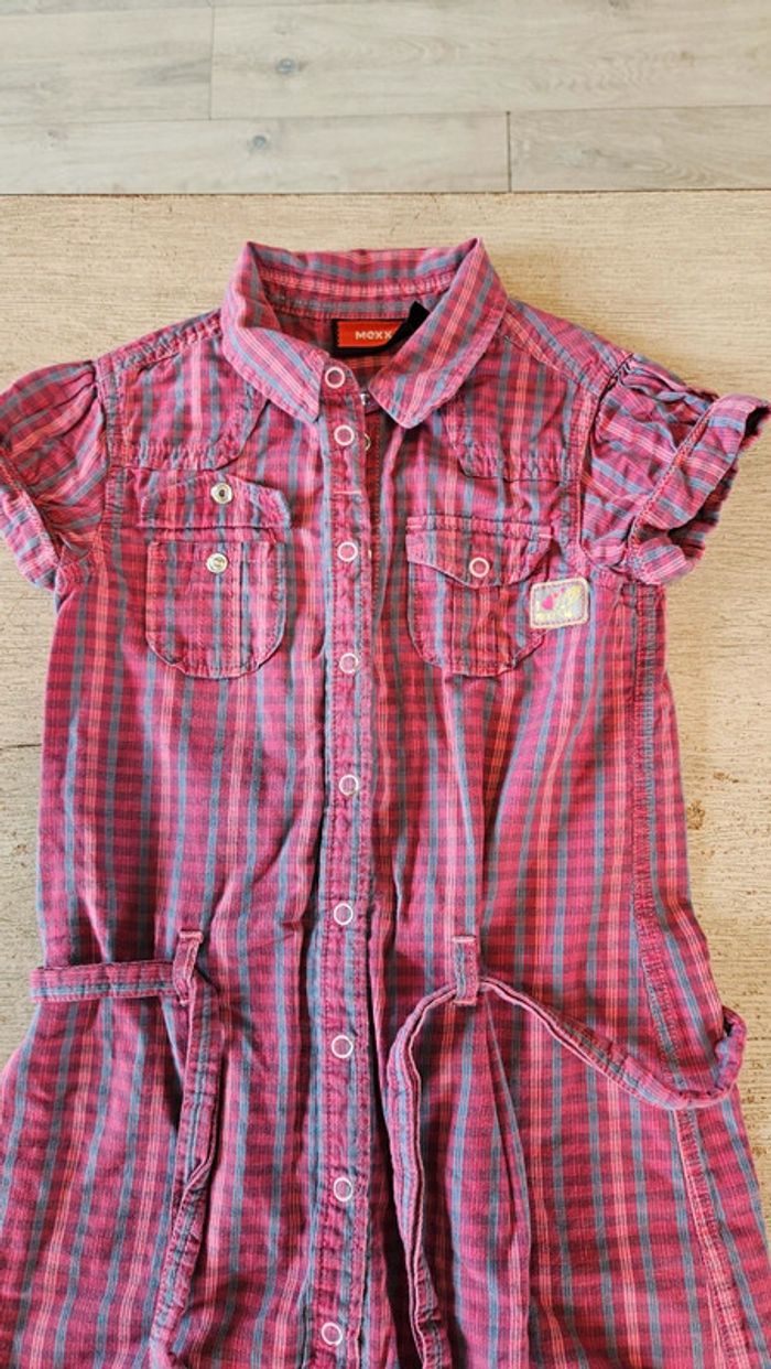 Robe courte à manches courtes, à carreaux, Mexx, 7 ans, nickel - photo numéro 5