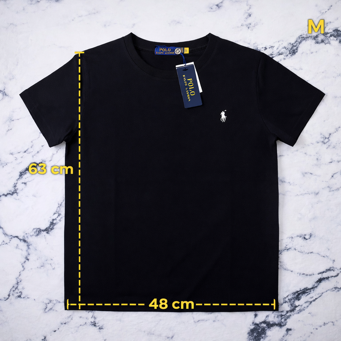 Tee Shirt Ralph Lauren pour homme - Taille M - Noir logo brodé blanc - Neuf - photo numéro 5
