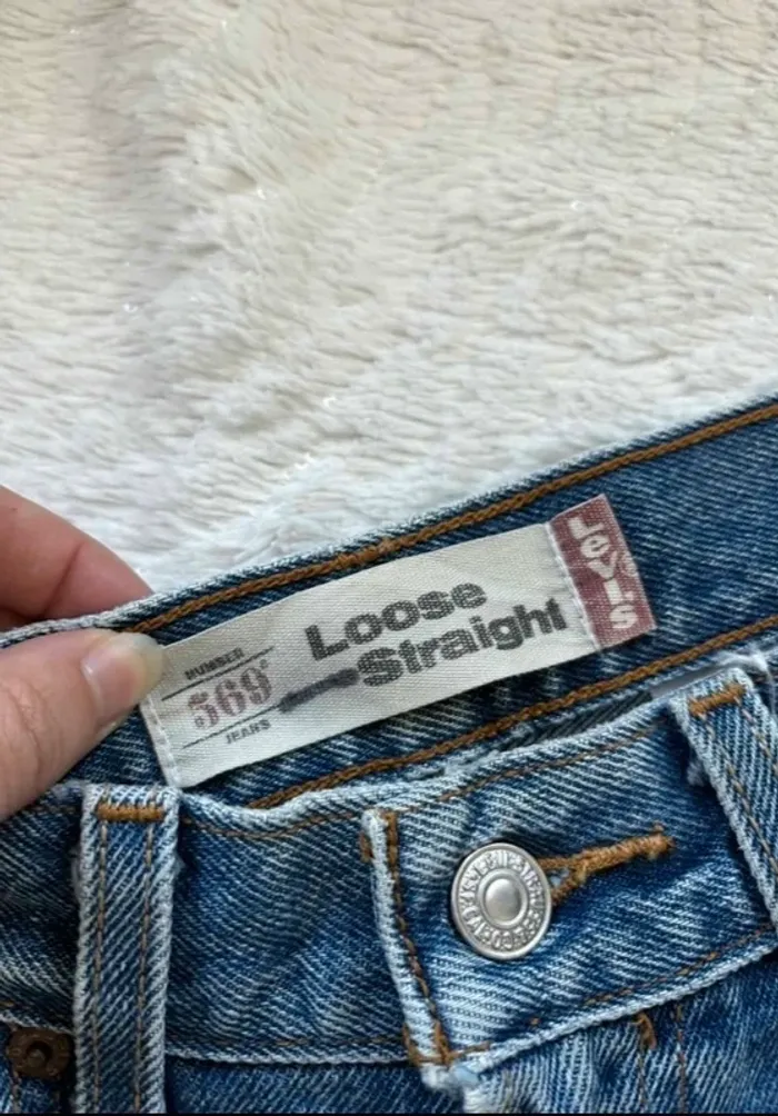 Jean Levi’s homme 569 Loose straight W27 L30 36/38 S – coupe ample straight, bleu clair 00s y2k - photo numéro 10