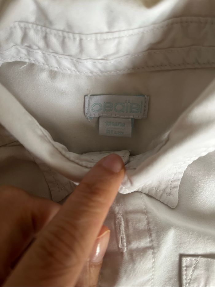 Chemise blanche okaidi, taille 18mois - photo numéro 2