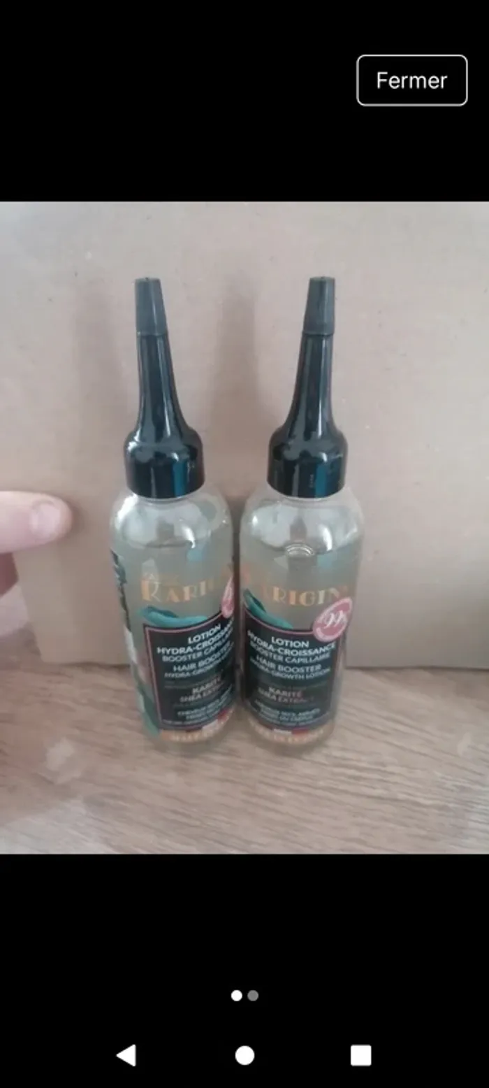 lot de 2 lotions hydra croissance, hydra capillaire de la marque karigins