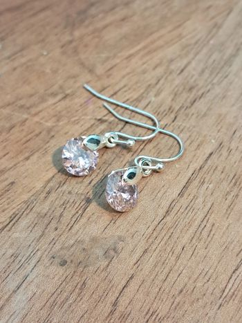Boucles d oreilles cristal rose