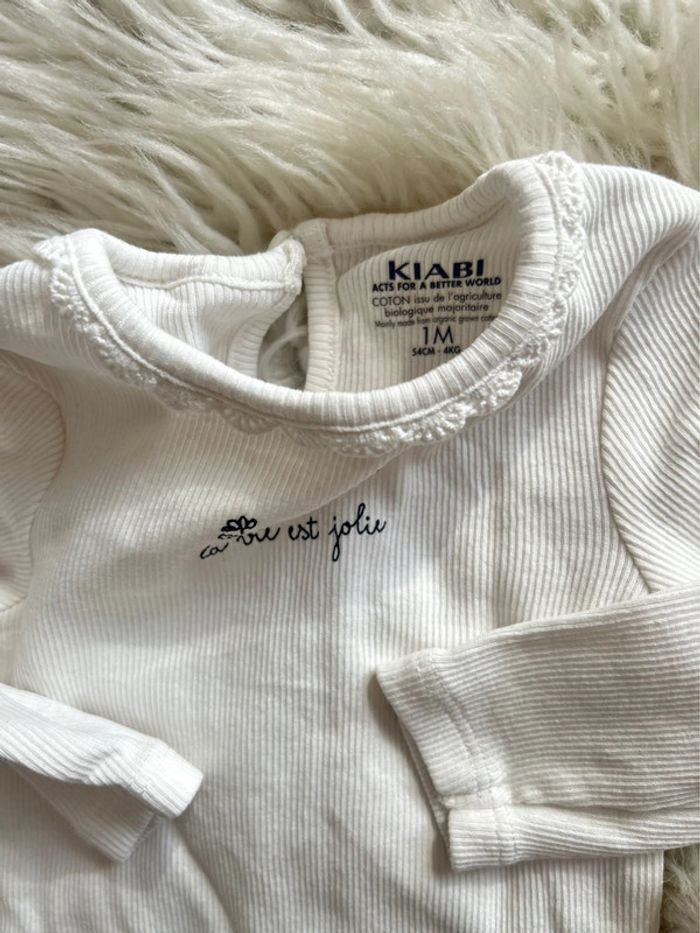 Fille 👧🏻 Ensemble 3 pièces (gilet,tshirt ml, legging) kiabi taille 1 mois - photo numéro 8