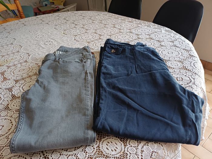 2 pantalons femmes taille 44