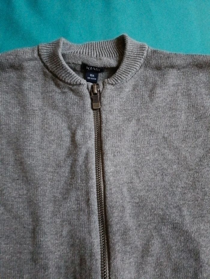 Gilet zippé gris Kiabi 10 ans - photo numéro 5