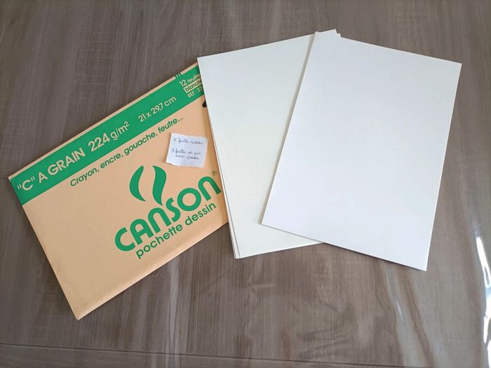 Feuilles Canson blanches format 21 x 29,7 cm
