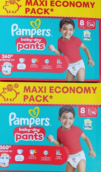 116  couches Pampers Pants taille 8