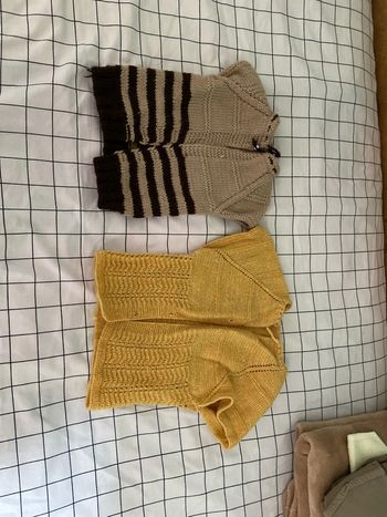 Lot Petit gilet en maille 3 et 6-9 mois