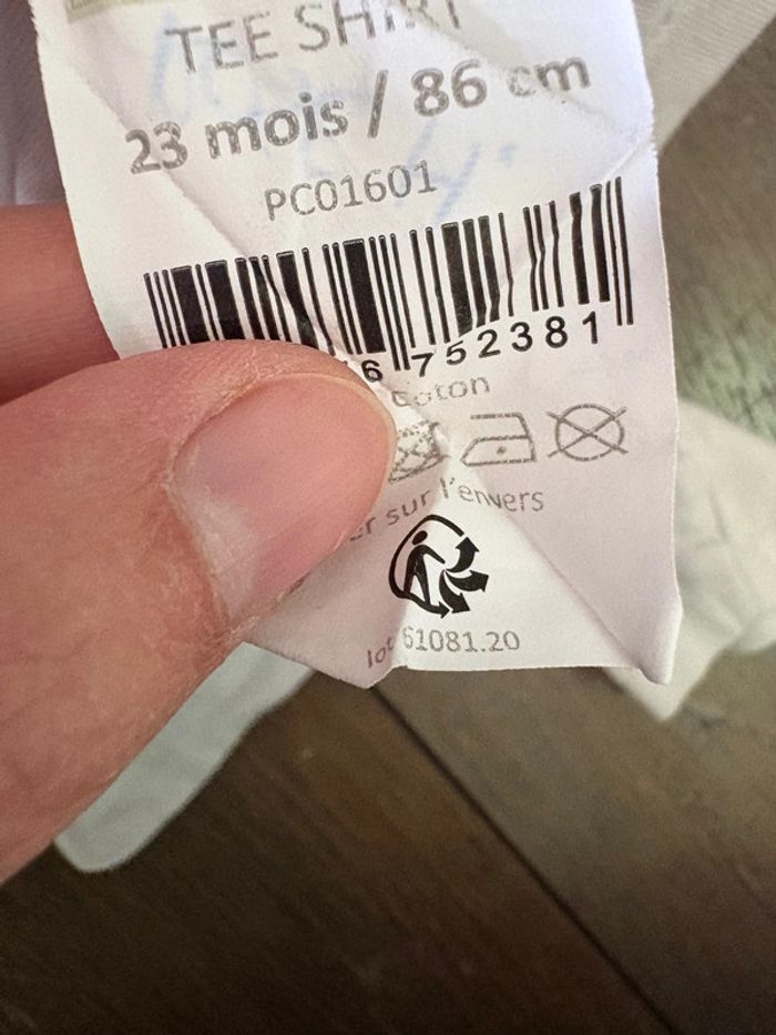 T-shirt manches longues 23 mois blanc - photo numéro 4