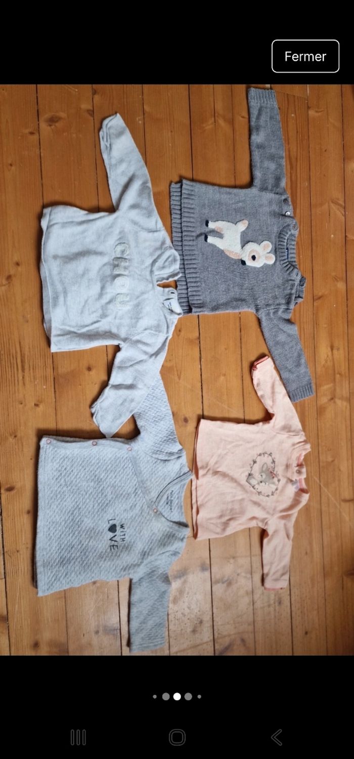 Lot pantalons et pull fille 3 mois - photo numéro 7