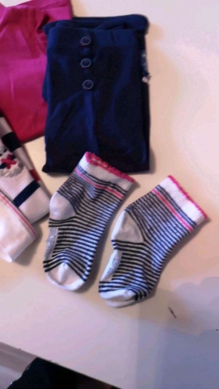 Ensemble 5 pièces bleu marine rose blanc - photo numéro 10