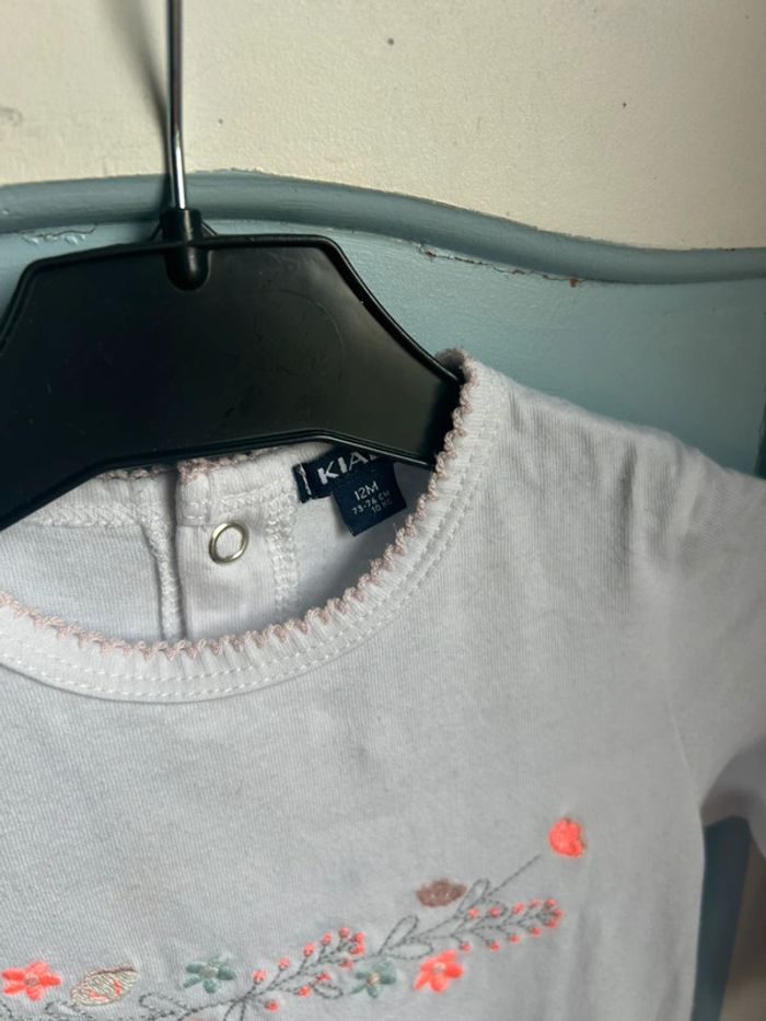 🐱 Pyjama fin Kiabi – Blanc – Motif tête de chat – 12 mois 🐾 - photo numéro 3