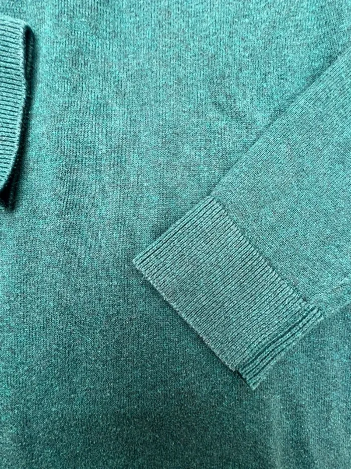 Pull 1/4 zip tommy Hilfiger vert taille M - photo numéro 3