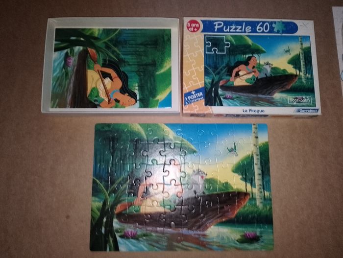 puzzle Pocahontas Disney La pirogue complet - photo numéro 2