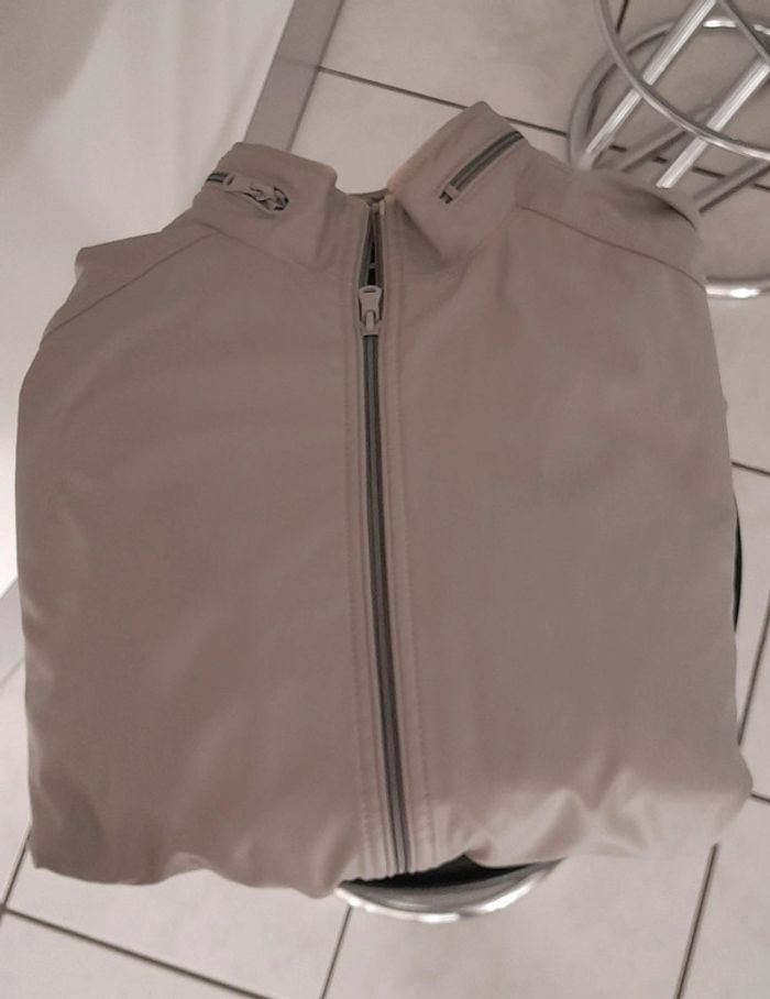 Veste simili cuir gris clair Célio