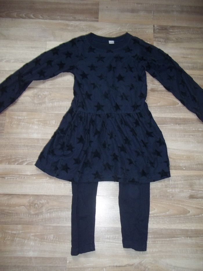 Robe etoilée et caleçon bleu marine Zeeman 110/116 (Robe1)