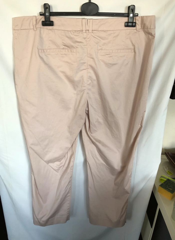 Pantalon de ville rose pâle satiné H&M bon état taille 48 - photo numéro 5