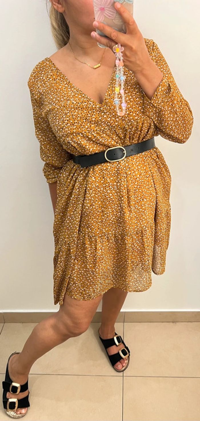 Robe courte fluide imprimée - photo numéro 7