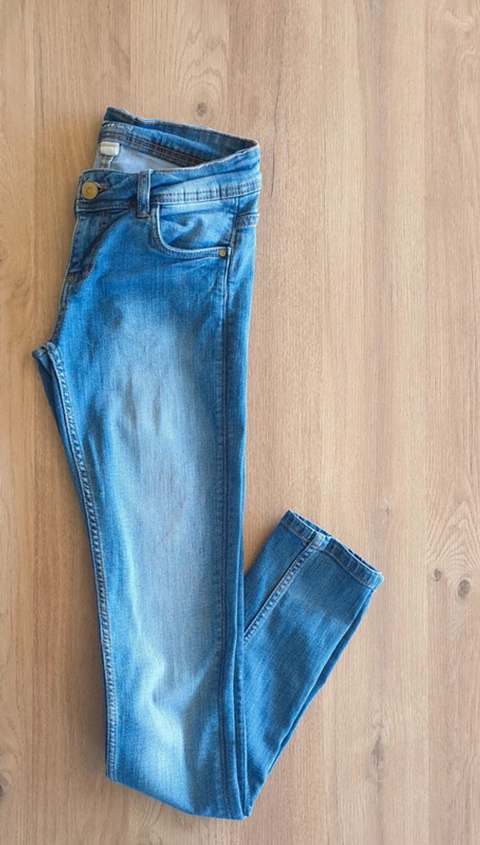 Jeans skinny bleu délavé, taille 36, Promod - photo numéro 2