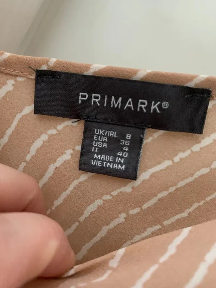 Débardeur T.36 Primark beige rayures blanches comme neuf - photo numéro 2
