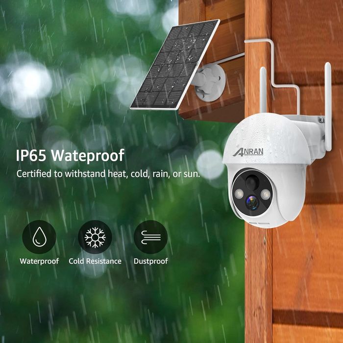 Caméra sécurité ANRAN Wi-Fi avec panneau solaire – HD & sans fil - photo numéro 2