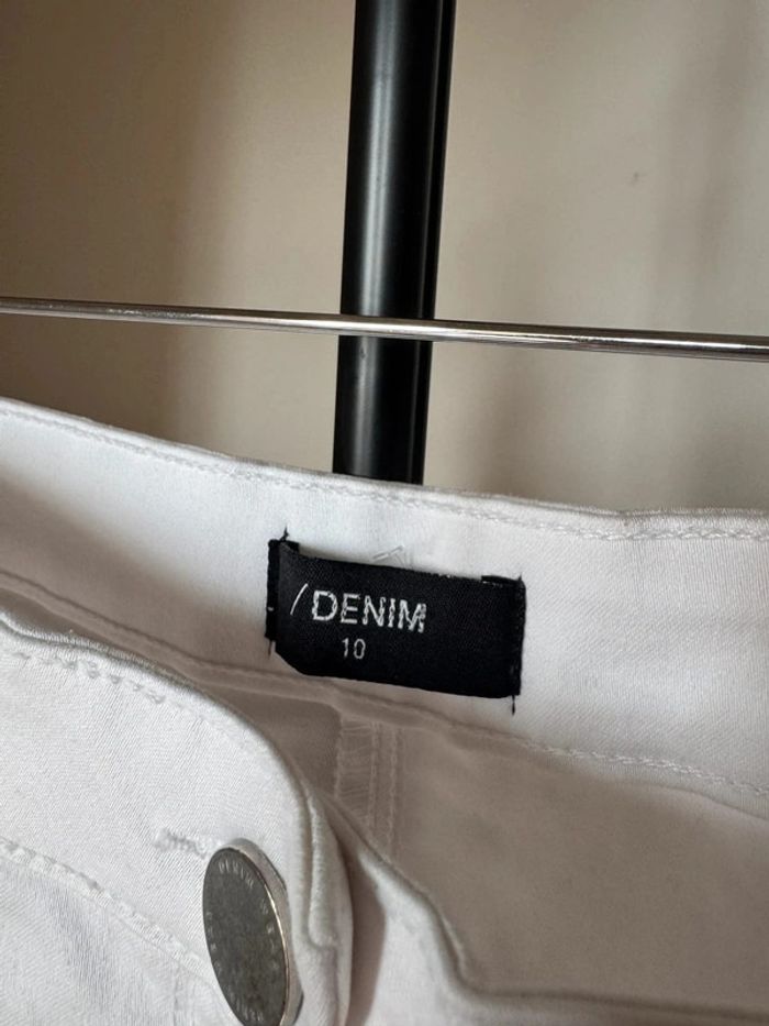 Pantalon type jean skinny blanc élastique 10 Denim - photo numéro 3