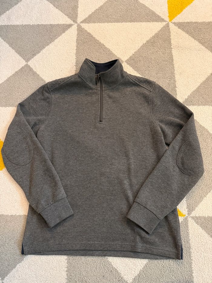 Pull 1/4 zip Burton of London gris Taille S - photo numéro 2